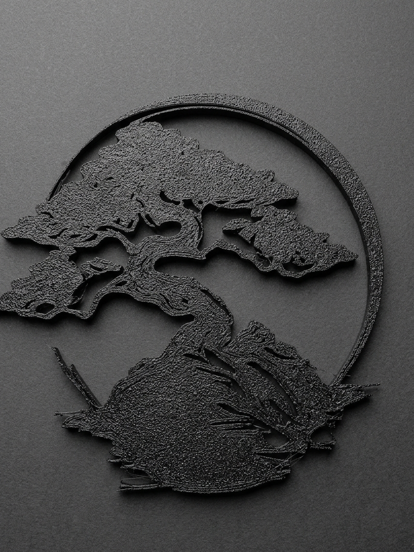 3D Bonsai Tree Wall Art - Decorative Wall Sculpture